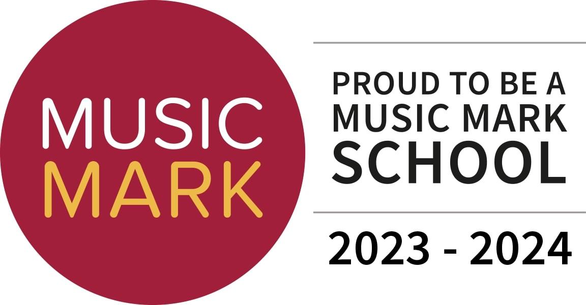 Logo: Proud to be a Music Mark School, 2023-24