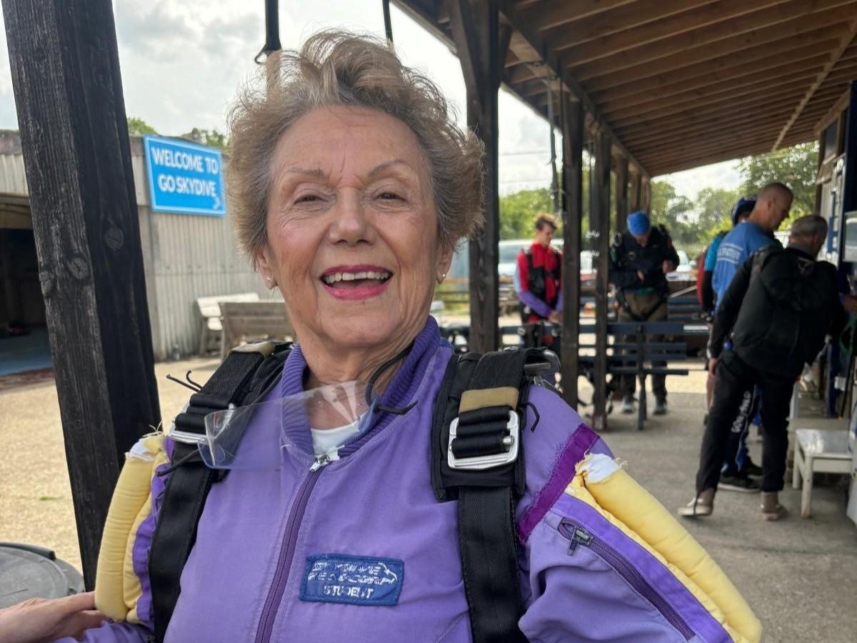 Pauline at the skydive centre