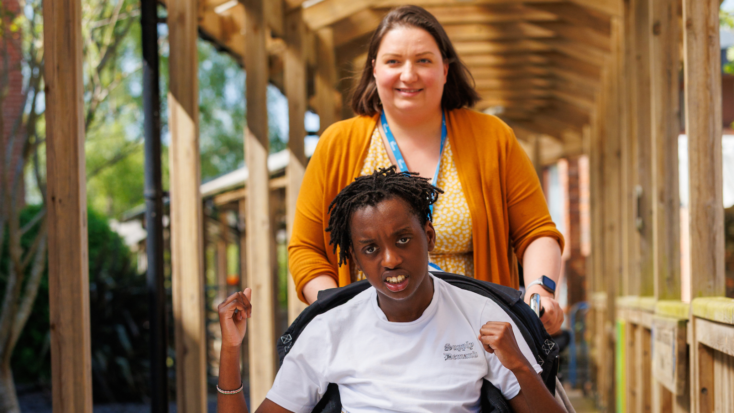 Harvey on site at The Children's Trust