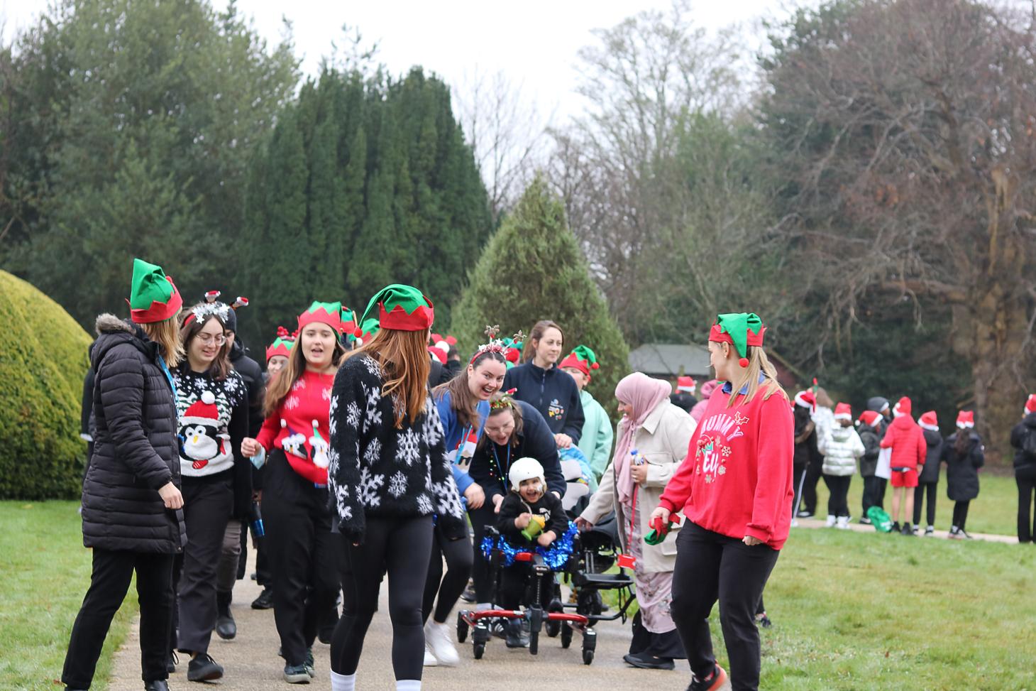 Sid taking part in The Children’s Trust Elf Fun