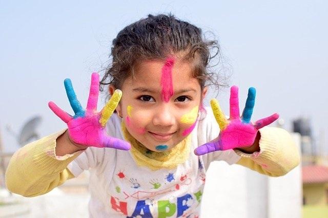 Child painting