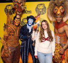 Valentina with the cast of Lion King