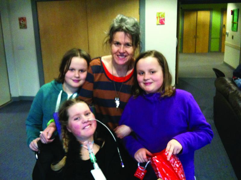 Clare and family at The Children's Trust
