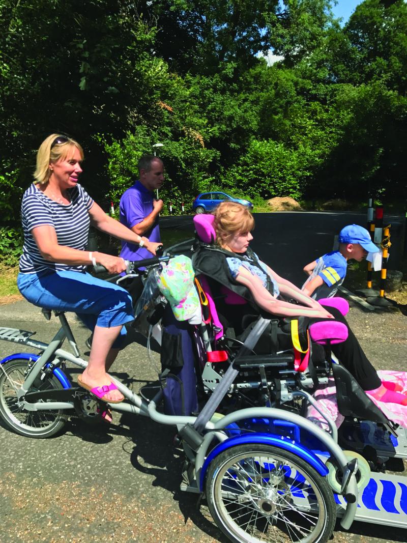 Emily and family at The Children's Trust