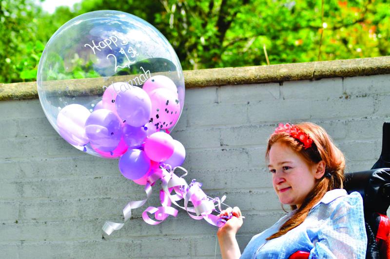 Hannah celebrating her 21st birthday