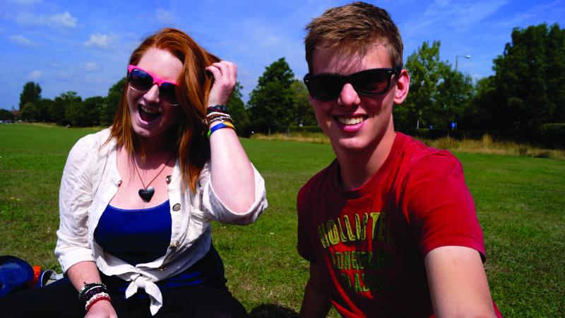 Joe with his girlfriend