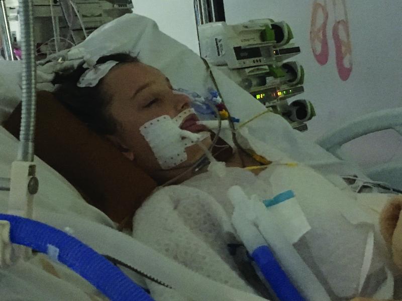 Madison in the hospital