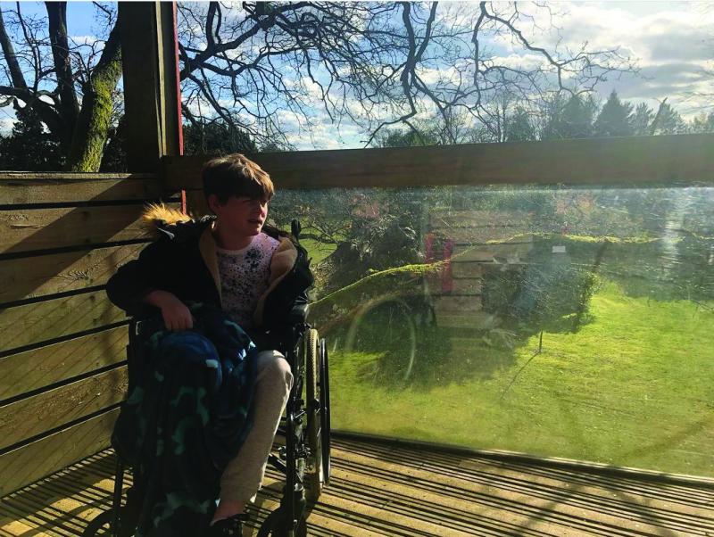 Marli in his wheelchair