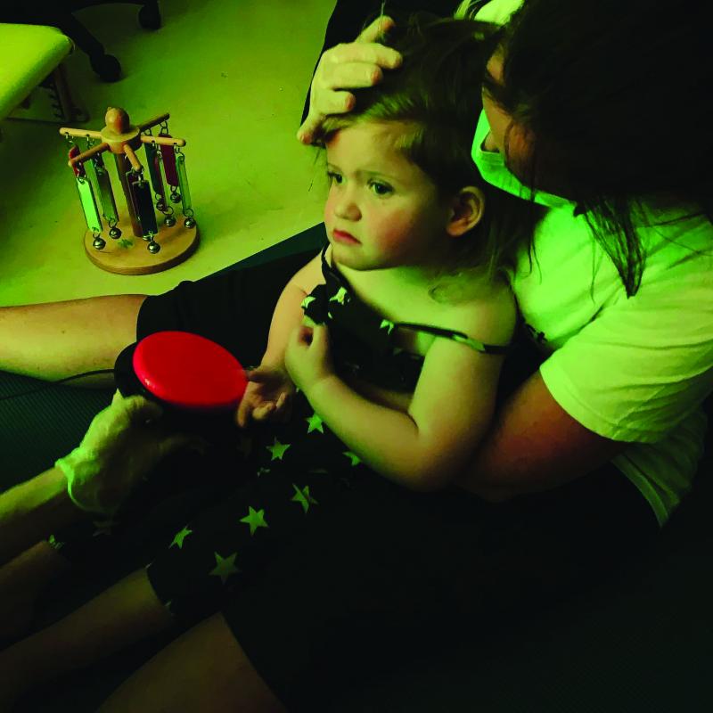 Mila in a sensory experience