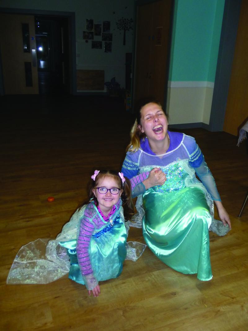 Mollie in a princess costume at The Children's Trust