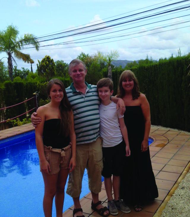 Paul on holiday with his family