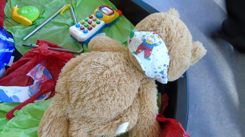 Teddy bear with mask