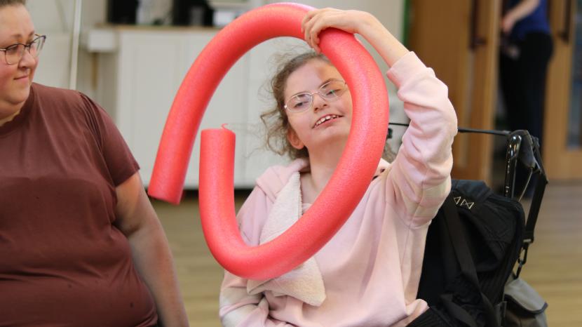 Laura during a physical activity session