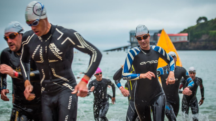 Swimmers during the Great North Swim