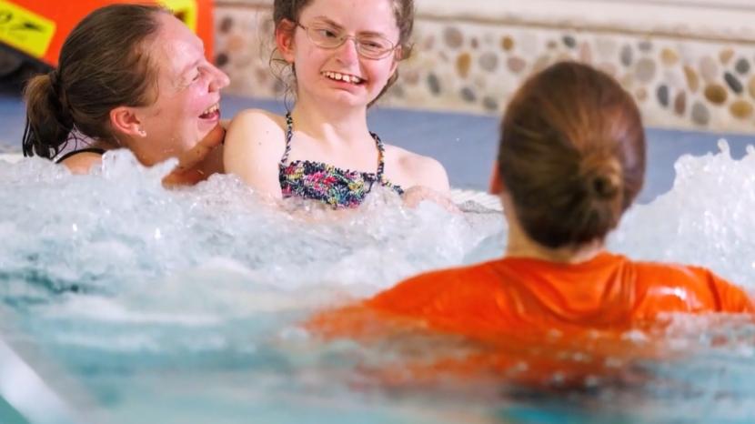 Laura in a hydropool session