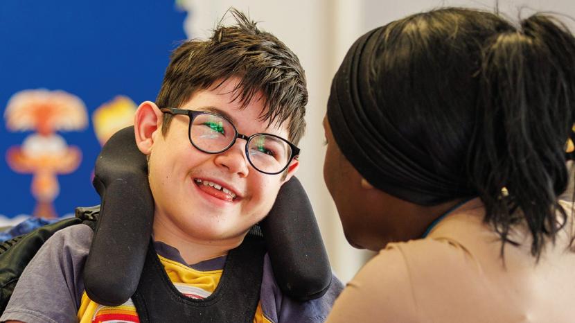 Child smiling.